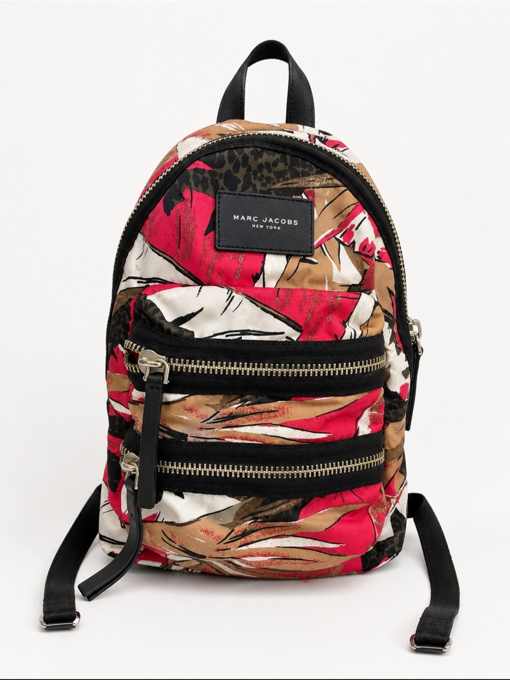 Marc Jacobs New York Small 12” Backpack Pink Abstract Floral Print Nylon